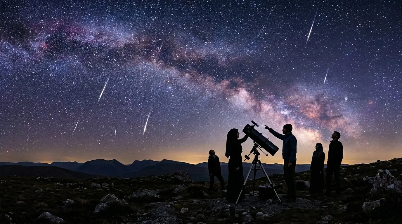 تماشای بارش شهابی برساورشی
